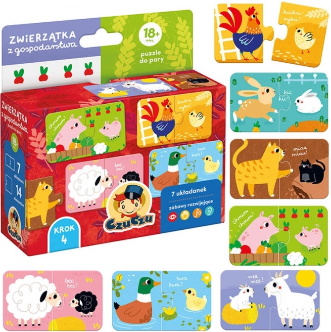 Puzzle pentru recunoașterea animalelor de la fermă