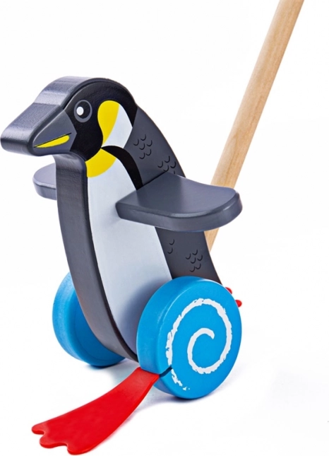 Bigjigs Antemergător din Lemn Pinguin