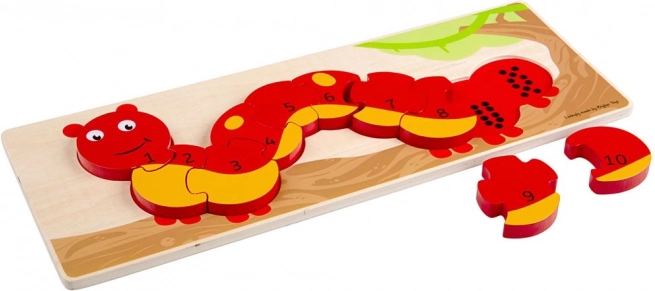Puzzle de numărat omidă BIGJIGS TOYS