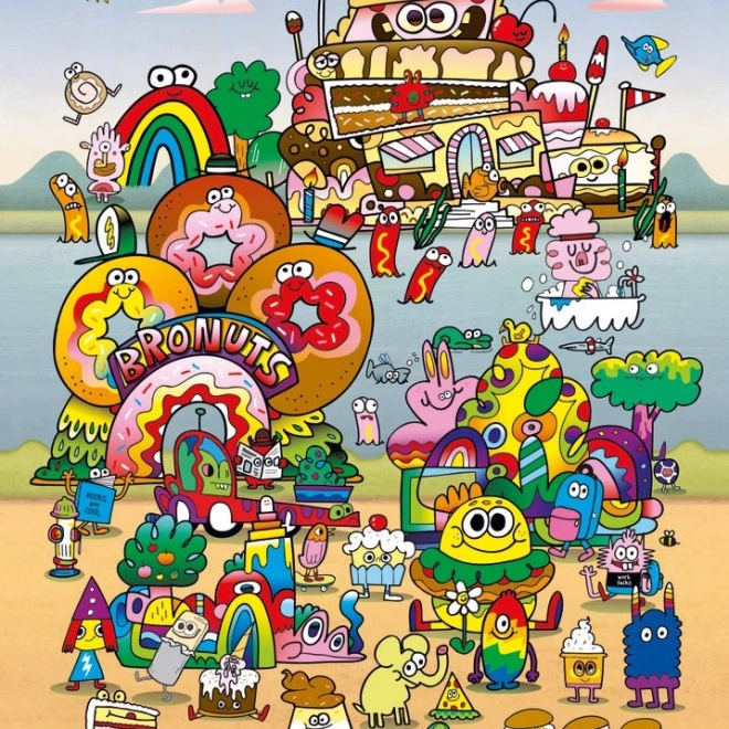 Puzzle În excursie Jon Burgerman 500 piese