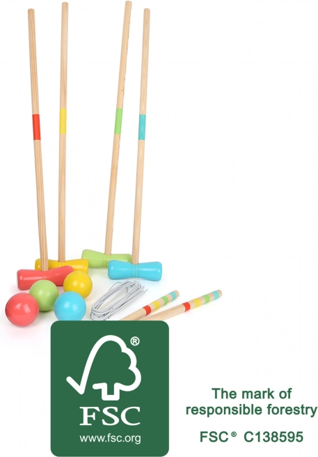Croquet din lemn pentru copii de la small foot