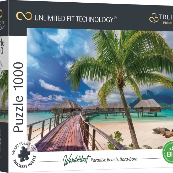 Puzzle TREFL UFT Wanderlust: plajă paradisiacă în Bora Bora, 1000 piese