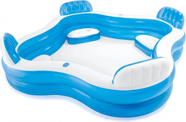 Piscină gonflabilă de grădină cu scaune 229 × 229 cm INTEX