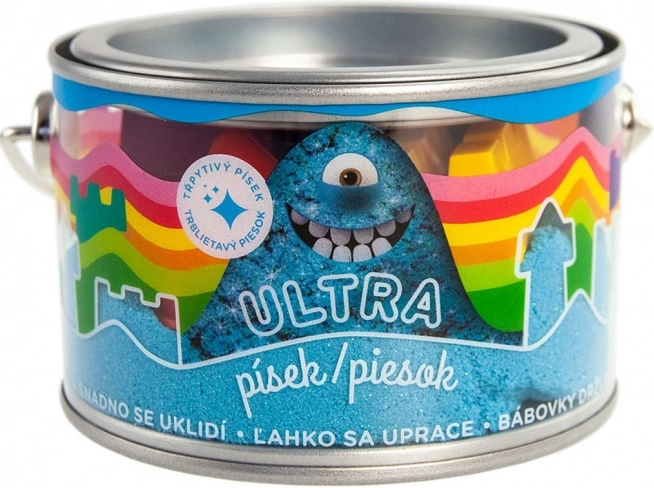 Nisip ultra cu sclipici 200 g – albastru