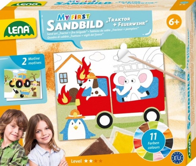 lena imagini din nisip mijloace de transport – set creativ pentru copii