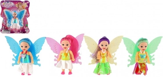 Păpușă zână cu aripi 10 cm – multicoloră