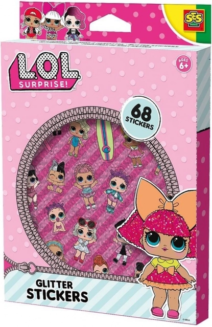 Autocolante sclipitoare L.O.L. – set de 68 abțibilduri