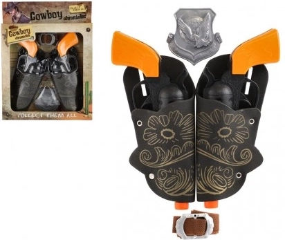 Set de pistoale de cowboy cu toc pentru copii, 2 bucăți
