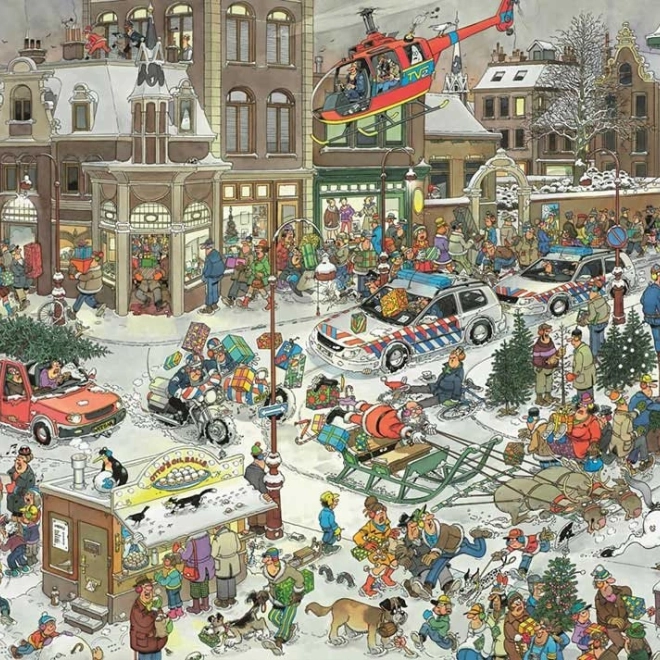 Puzzle de Crăciun Jumbo Jan van Haasteren 1000 piese