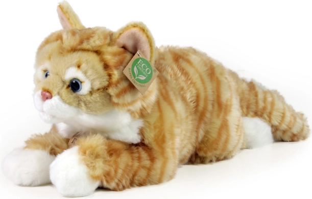 Pisică tigrată de pluș roșcată ECO-Friendly