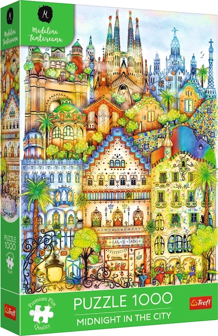 Puzzle premium 1000 piese – miezul nopții la Barcelona
