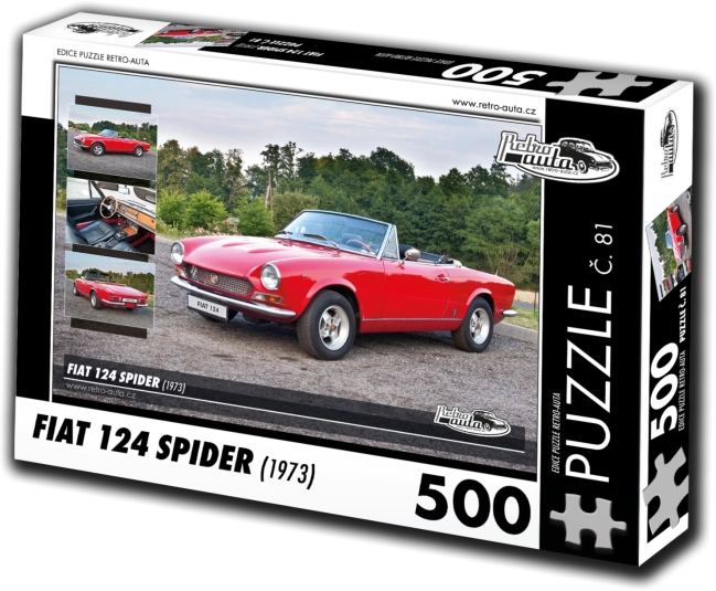 retro-mașini puzzle fiat 124 spider (1973) – 500 piese