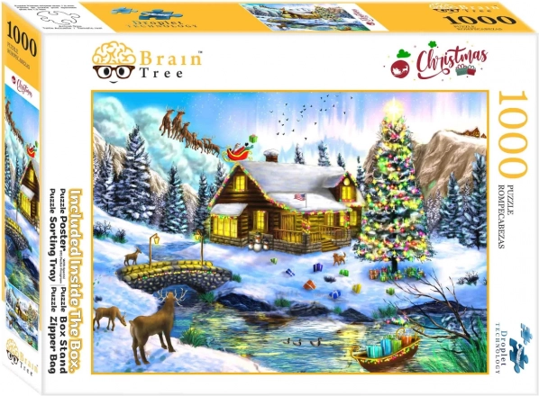 Puzzle Scenă de Crăciun 1000 piese Brain Tree