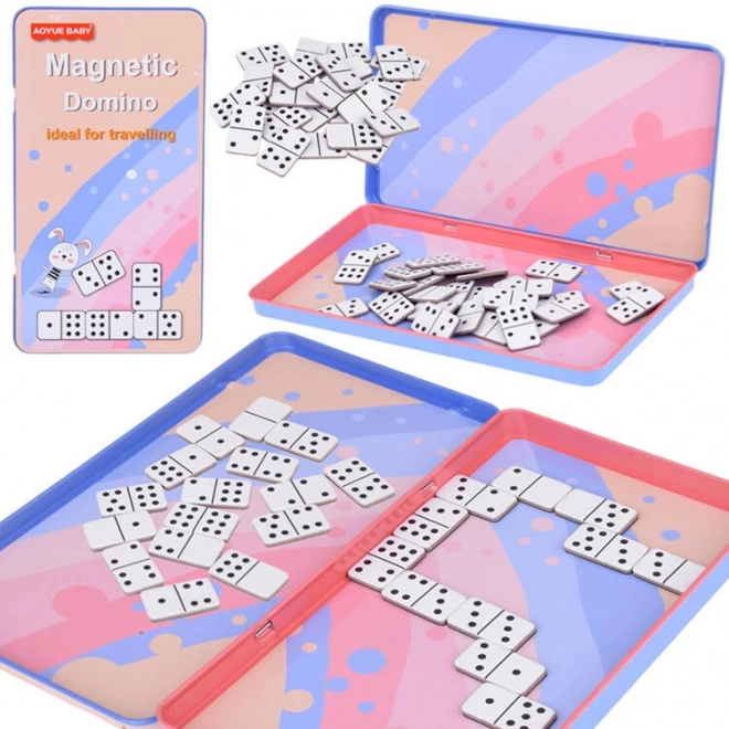 Domino mini magnetic, joc de călătorie pentru copii și adulți