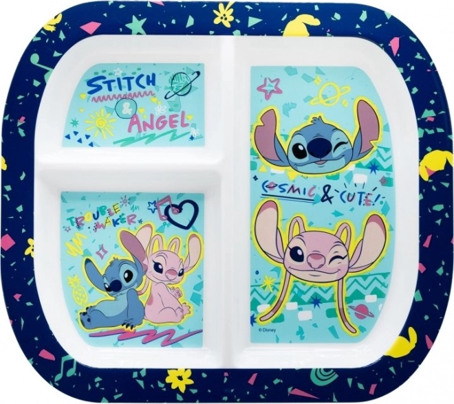 Farfurie dreptunghiulară pentru copii STITCH