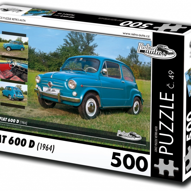 Puzzle auto retro Fiat 600 D (1964) 500 piese