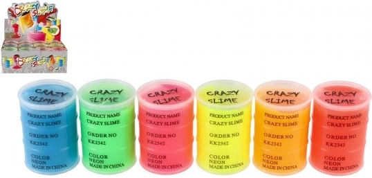 Slime neon 80 g – pastă distractivă în pahare colorate