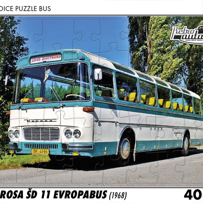 Retro puzzle autobuz Karosa ȘD 11 Evropabus 1968