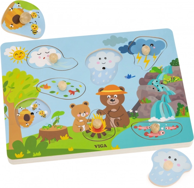 Puzzle din lemn SUNETE ALE NATURII de la VIGA