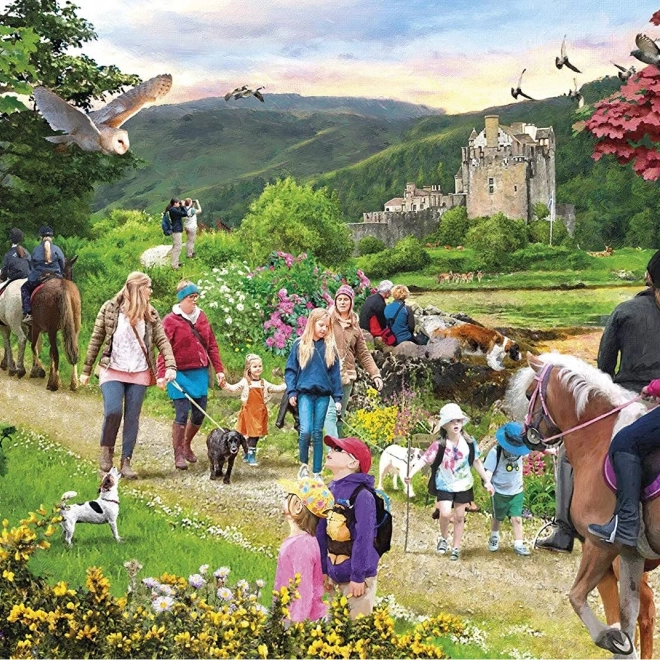 Puzzle Excursie în Highlands Scoțiene 1000 de piese