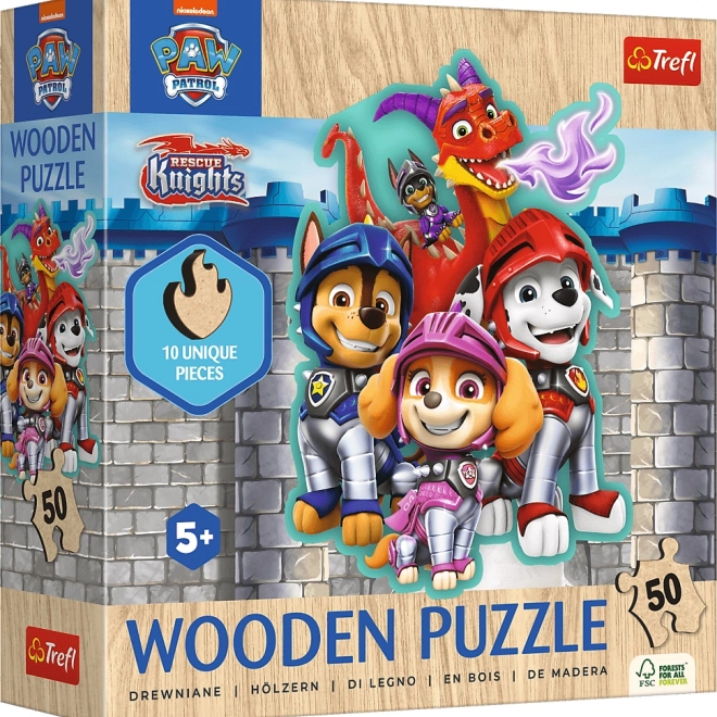 Puzzle din lemn Patrula Cățelușilor 50 de piese
