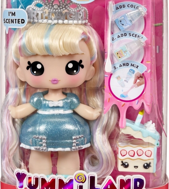 Păpușa Yummiland cu luciu de buze DIY Callie Birthday Cake