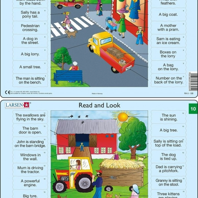 Puzzle engleză – cuvinte, 16 piese