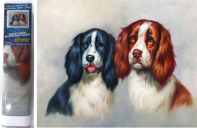 Pictură cu diamante Perechea pufoasă 30 × 40 cm
