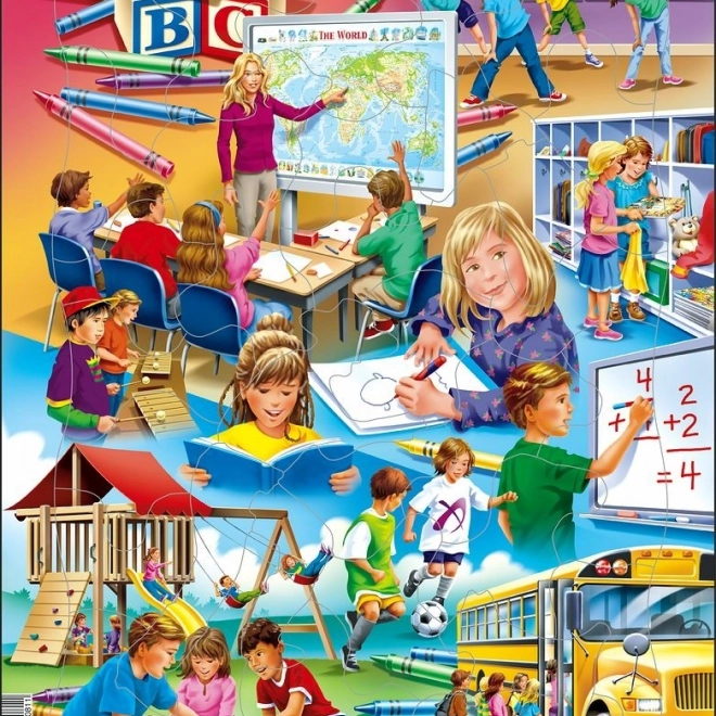 LARSEN puzzle Școala 33 piese