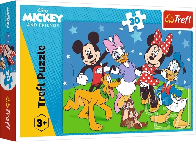 Puzzle cu 30 de piese – MICKEY ȘI PRIETENII de la Trefl
