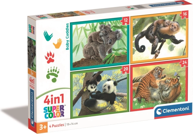 Puzzle 4 în 1 puișori adorabili CLEMENTONI