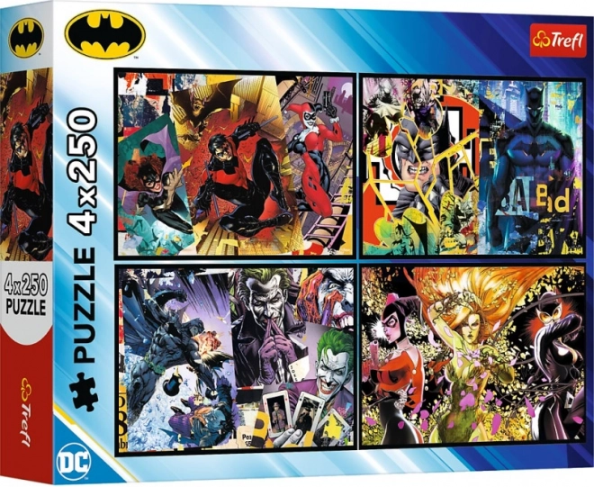 Puzzle 4 × 250 piese BATMAN