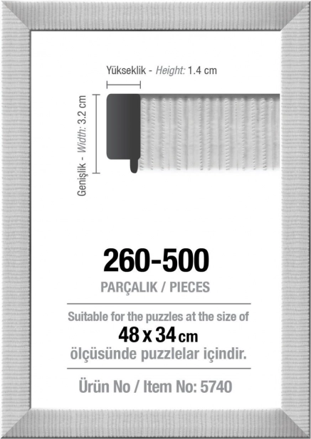 Ramă pentru puzzle 48 × 34 cm albă