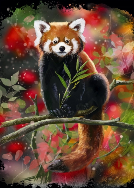 Puzzle Panda roșie pe creangă 1000 de piese