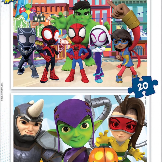 Educa Puzzle Spidey și prietenii săi uimitori 2x20 piese