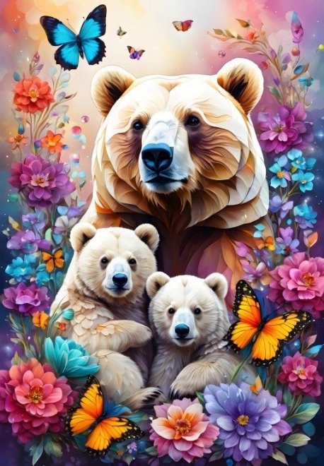 Puzzle Dragostea maternă: Urși 1000 piese