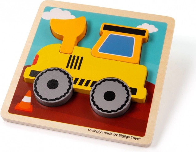 Puzzle cu escavator de la Bigjigs Toys