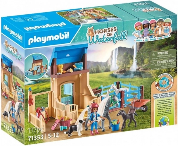 Playmobil Horses Amelia și Whisper – box de grajd cu cal și alpaci