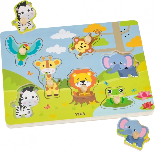 Puzzle cu sunete animale exotice