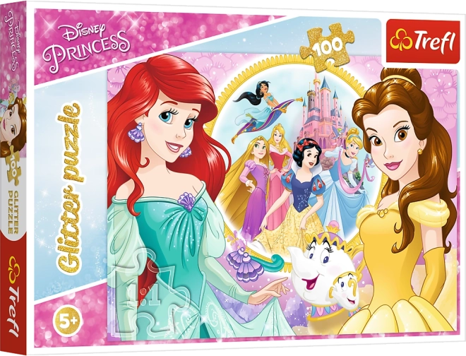 puzzle 100 de piese cu sclipici – amintirile BELLEI și ARIELEI de la TREFL