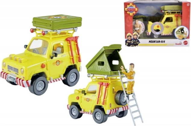 Pompierul Sam mașină de teren 4x4 cu figurină 16 cm