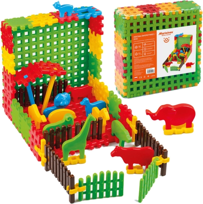 Marioinex Blocuri de Construcție ZOO 50 buc