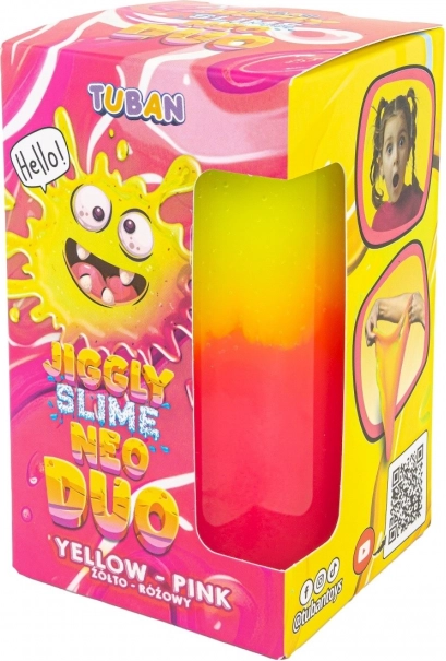 Tuban jiggly slime neo duo bicolor 430 g galben-roz