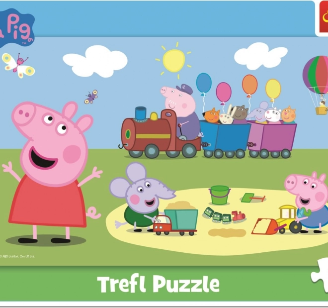Puzzle 15 piese Trenulet Peppa Pig