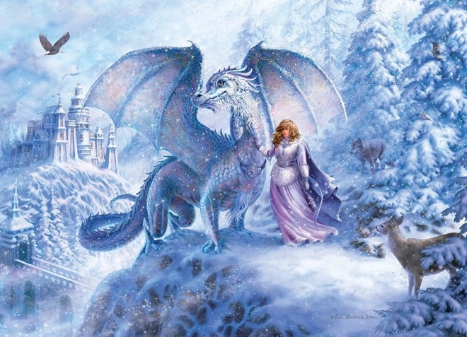 Puzzle de familie COBBLE HILL Dragonul de gheață 350 piese