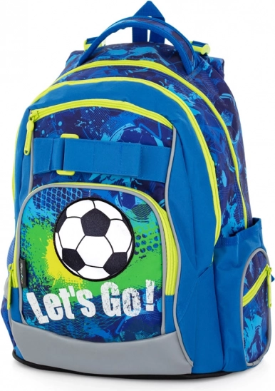 Rucsac școlar OXY GO cu motiv de fotbal