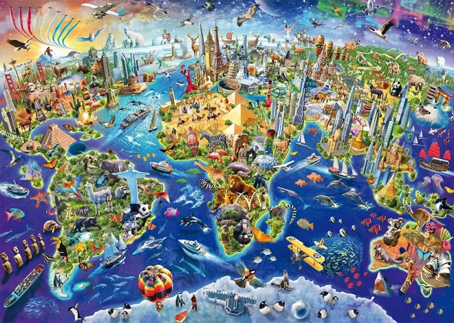 Puzzle Descoperă lumea 1000 piese SCHMIDT