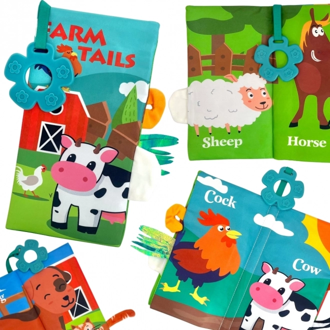 Carte senzorială pentru bebeluși cu cozi de animale