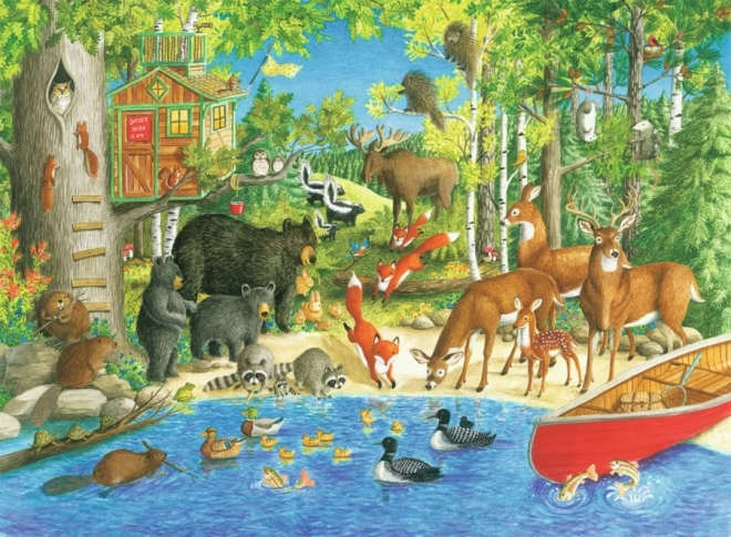 Puzzle XXL Prietenii Pădurii de la Ravensburger