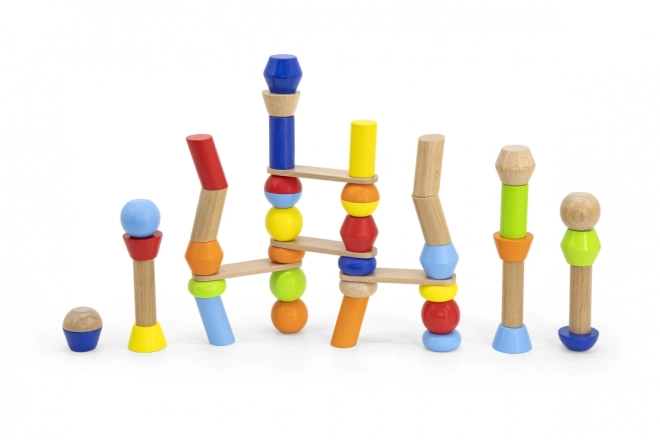 Construcții geometrice din lemn 52 bucăți Viga